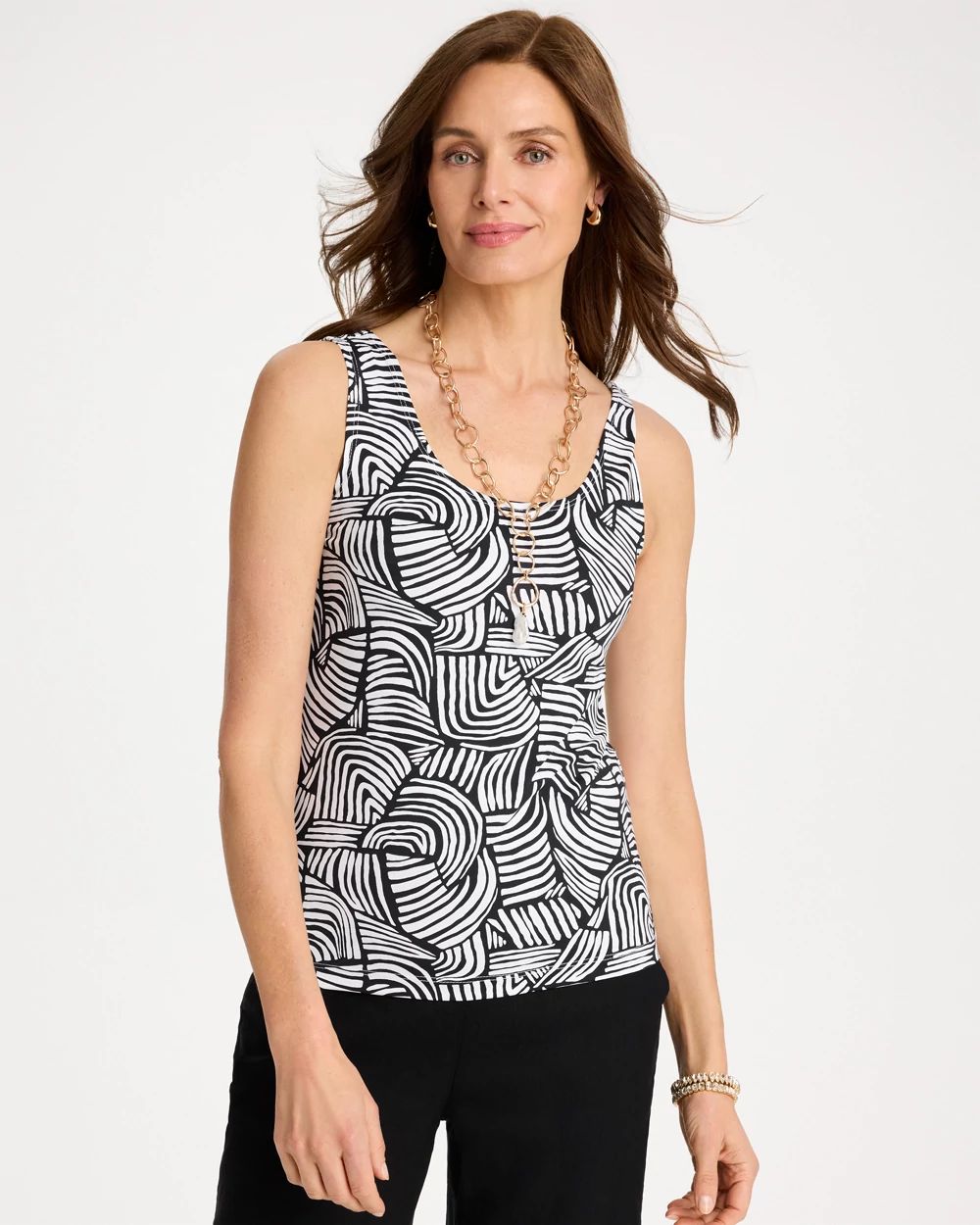 Printed Microfiber Tank | Chico's